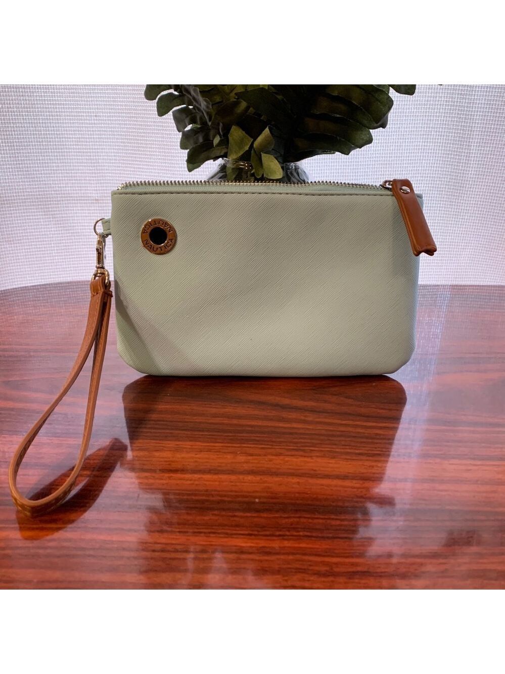Baby Blue Nautica Zip Wristlet